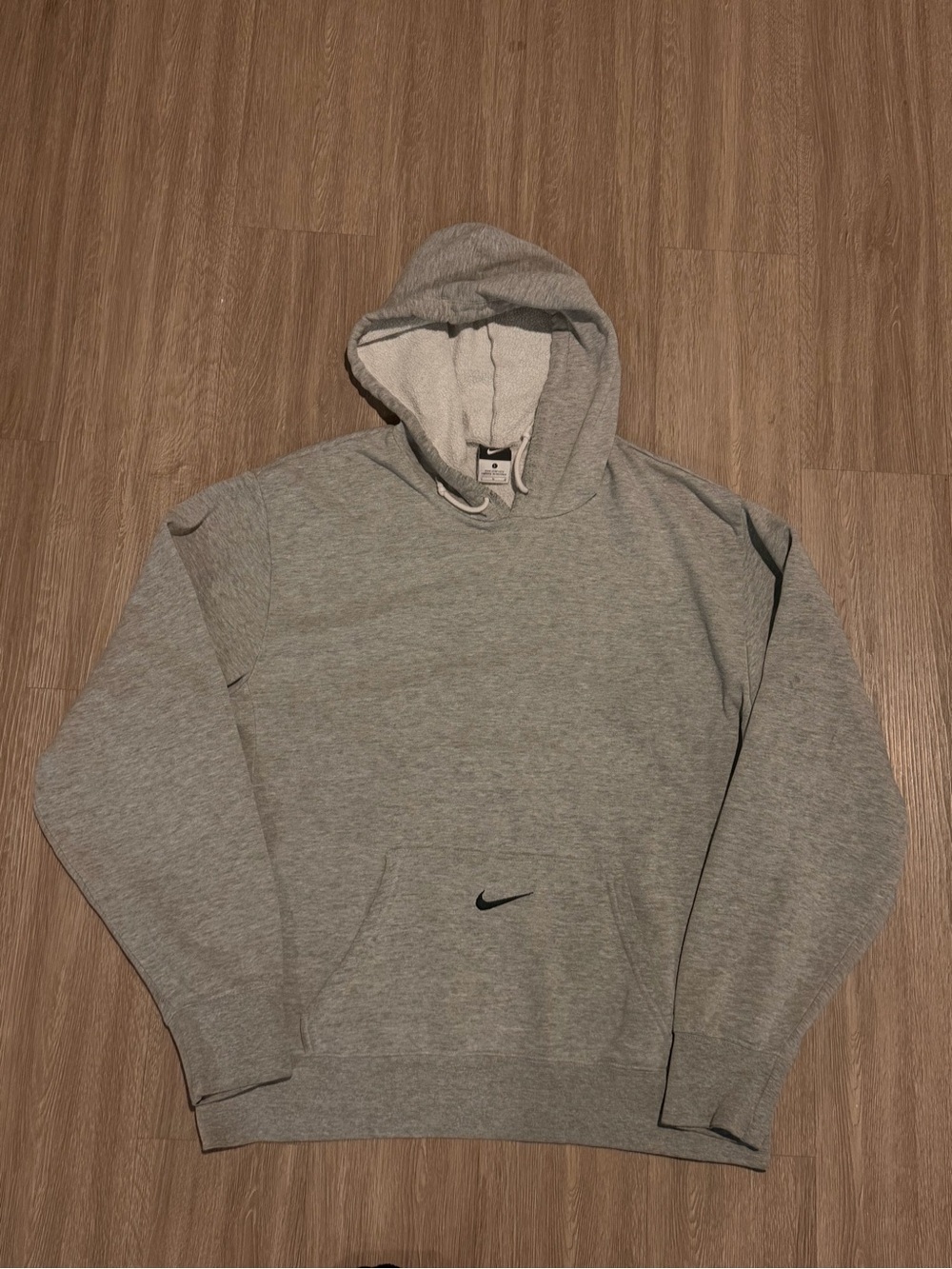 Vintage Nike Center Swoosh hoodie size L Made In Mexico Gray